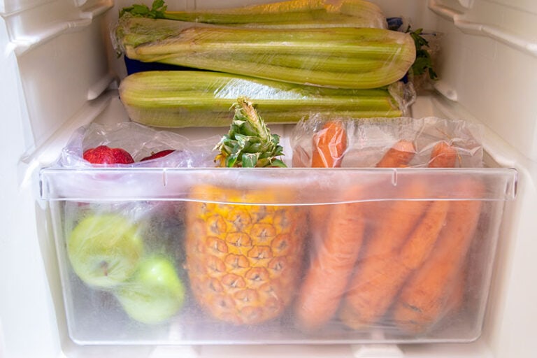 Colorful Fruits Vegetables Fridge