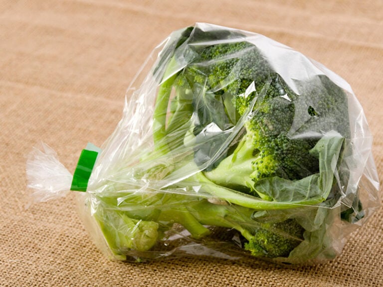 Fresh Broccoli Transparent Plastic Bag