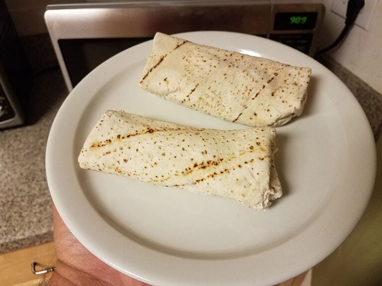 Frozen Burritos On Plate Microwave