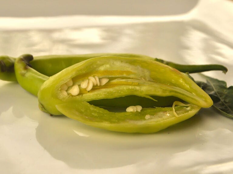 Green Banana Peppers Cut