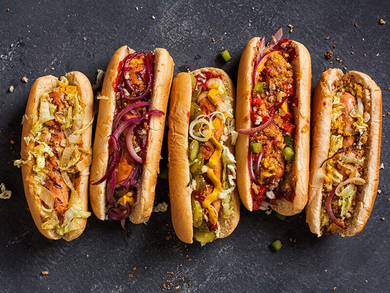 Hot Dogs with Topping