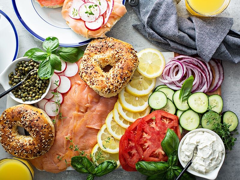 Lox and Bagel with Cream Cheese