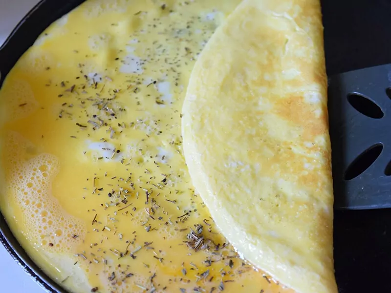 Omelette Homemade with Herbs