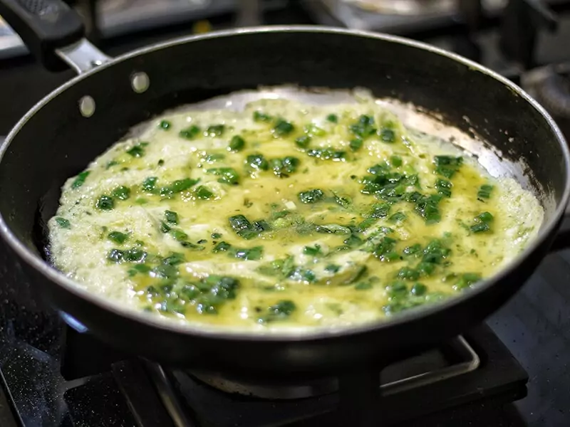 Omelette with Green Onion