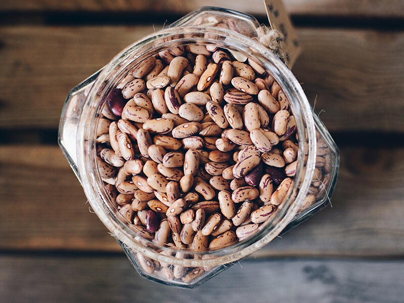 Pinto Beans in Glass Jar