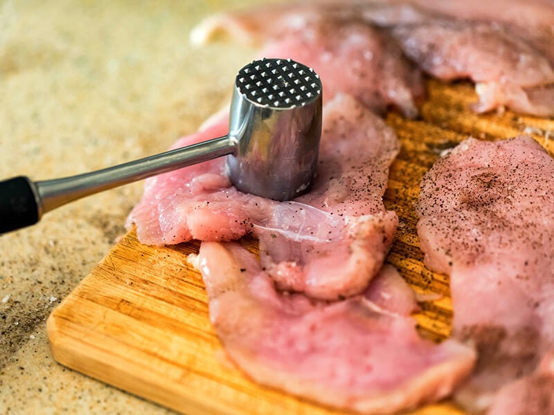 Pounding Raw Meat Metal Hammer