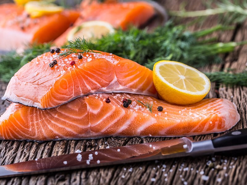 Raw Salmon with Pepper and Salt