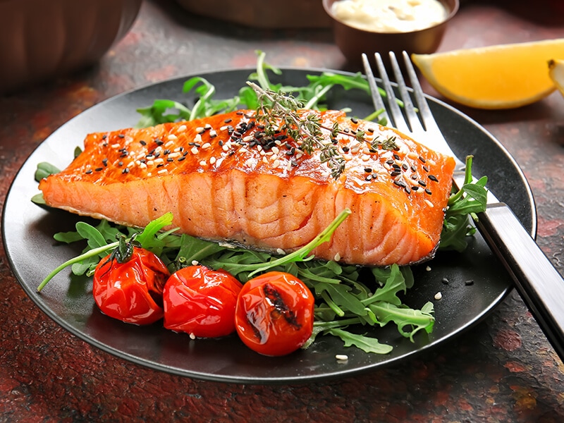 Salmon Fillet on Dish