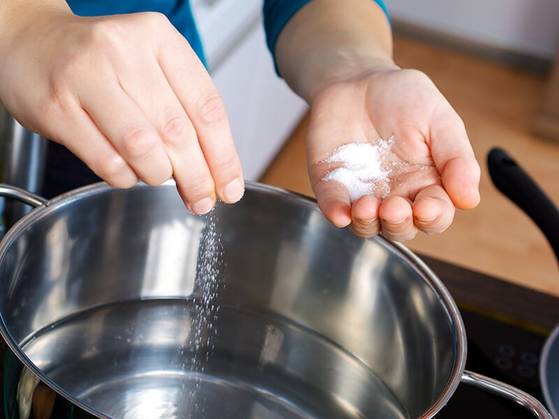 Salting Water in Pot