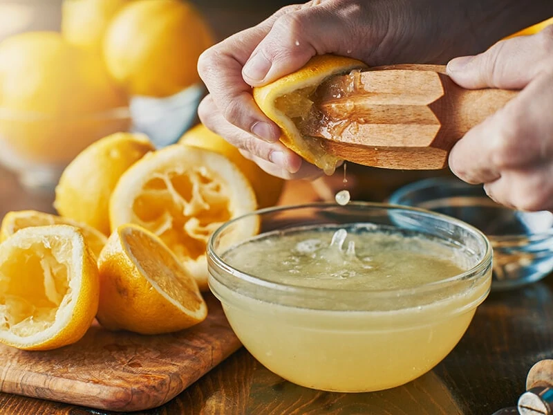 Squeezing Fresh Lemon Juice