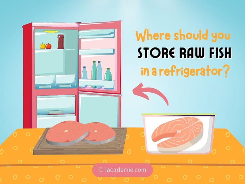 Store Raw Fish In A Refrigeratos