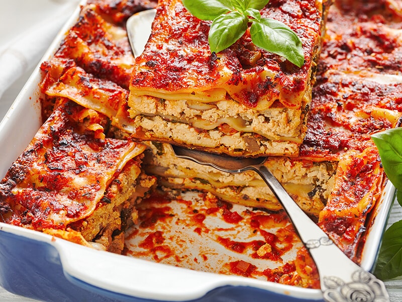 Vegan Low Fat Tofu Lasagna