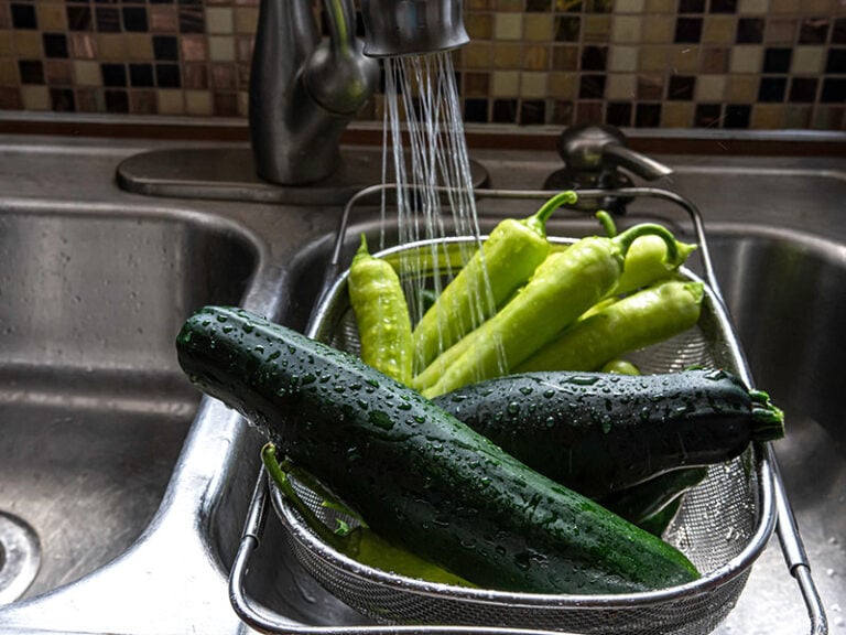 Zucchini Banana Peppers Sprayed