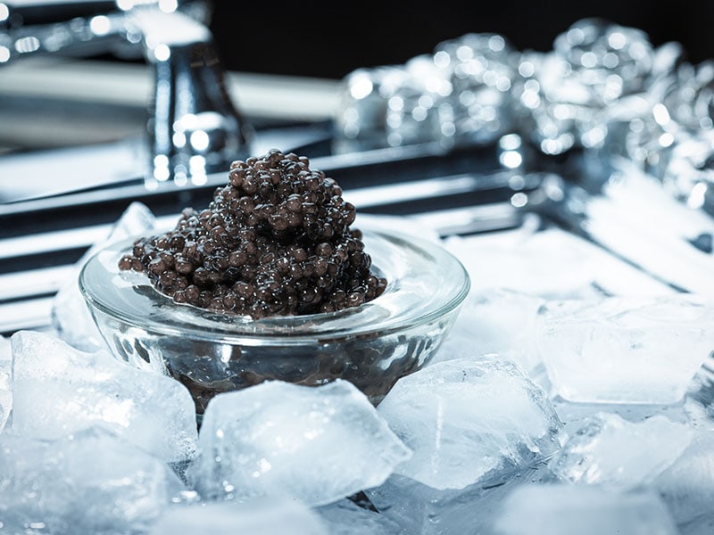 Caviar Chill In A Glass Bowl