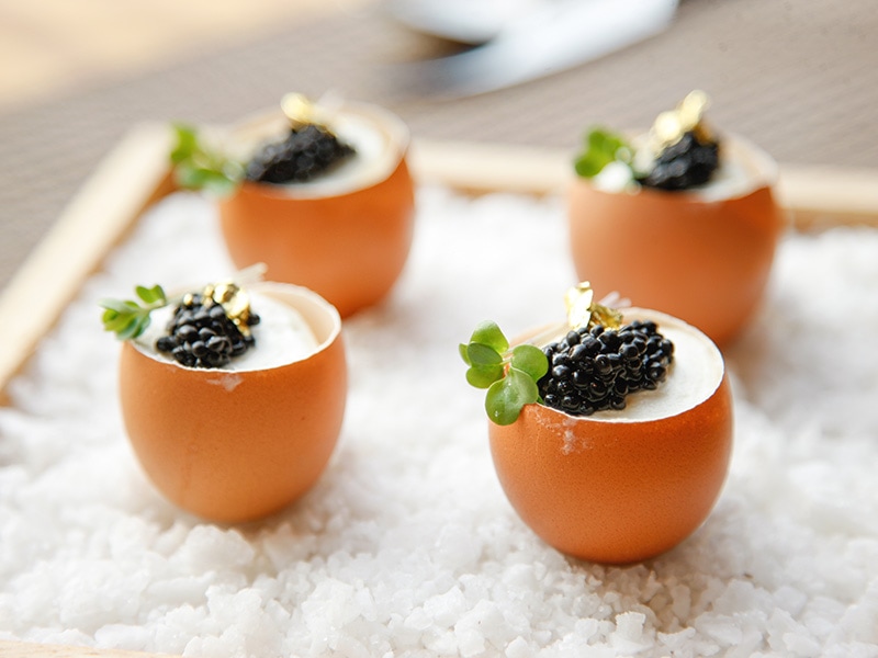 Caviar With Boiled Eggs