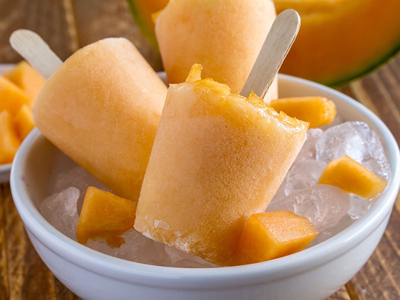 Fresh Pureed Frozen Cantaloupe Melon