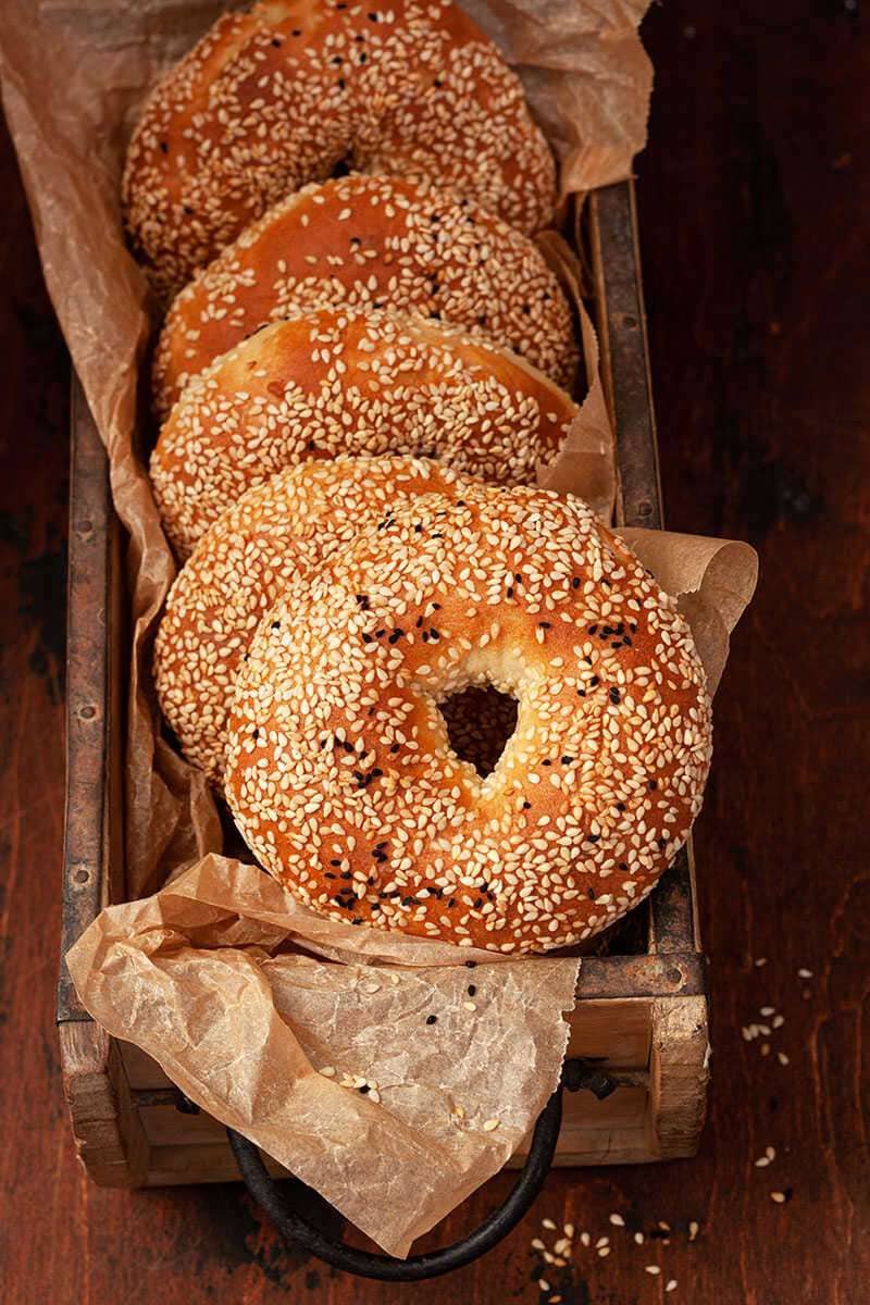 Homemade Bagels Sesame Seeds