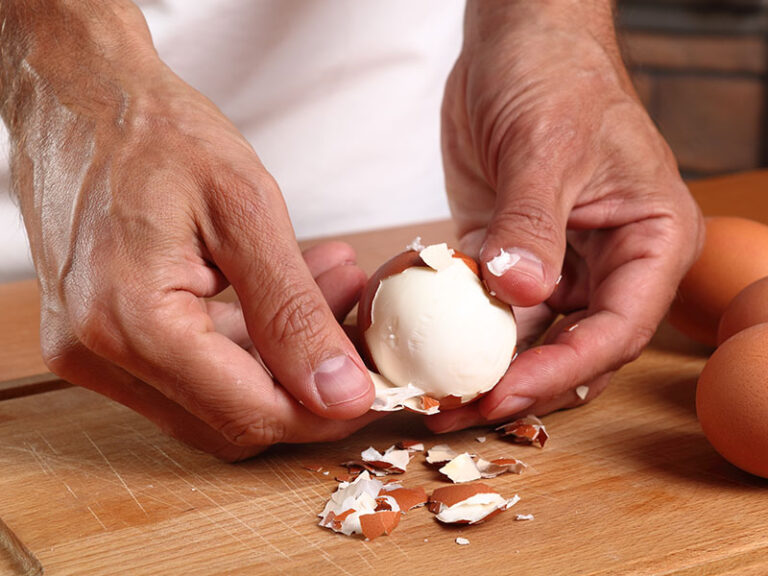 Peeling Hard Boiled Eggs