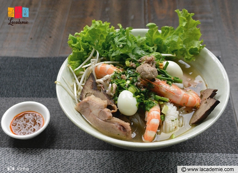 Pork And Prawn Clear Noodle Soup