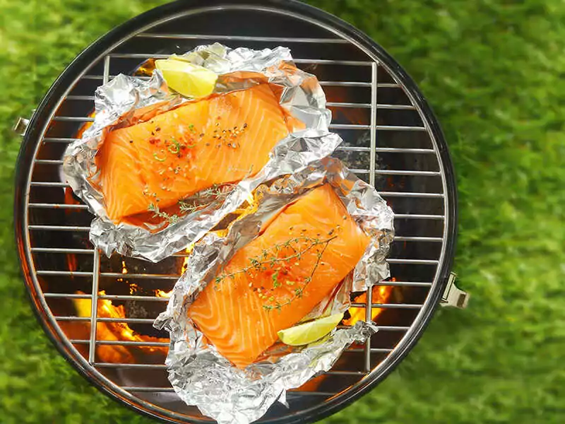 Salmon Steaks Grilling