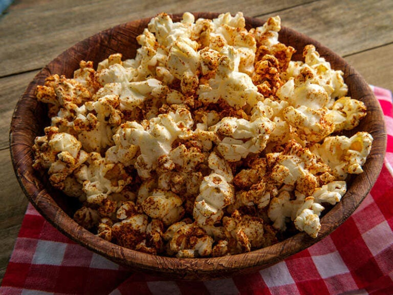 Seasoned Spicy Popcorn Served