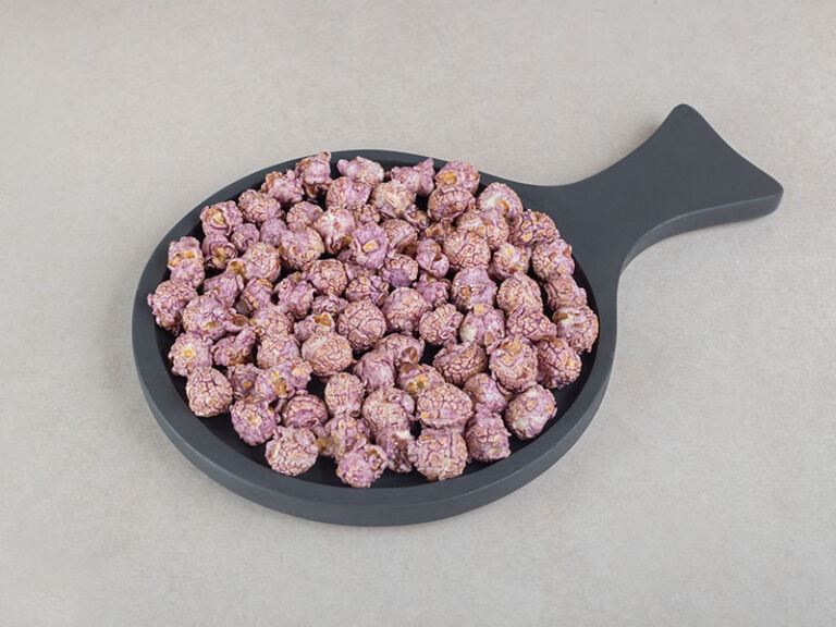 Small Pan With Purple Colored Popcorn