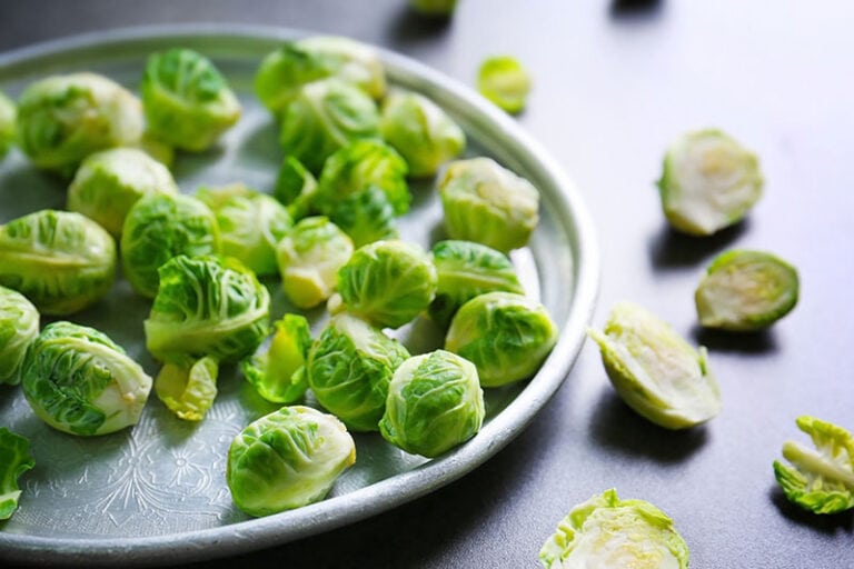 Tray With Brussels Sprouts