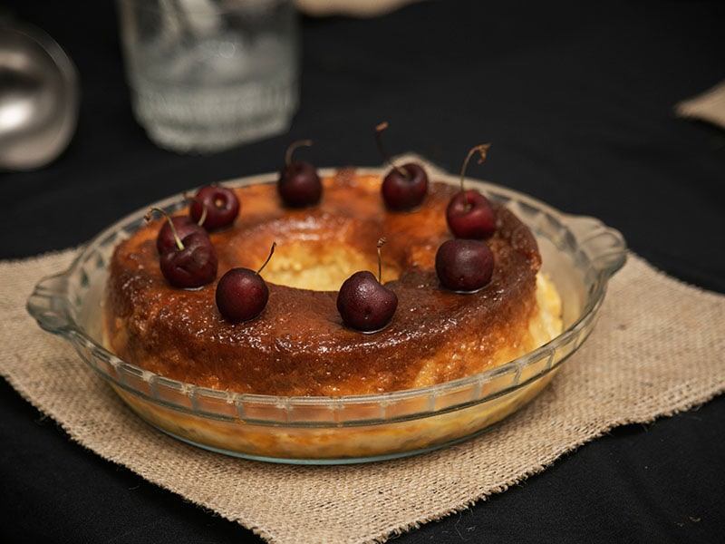 Bread Budin Cherries