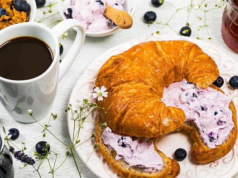 Breakfast Croissants Blueberry Cream Cheese