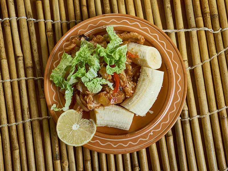 Green Fig Saltfish Bananas