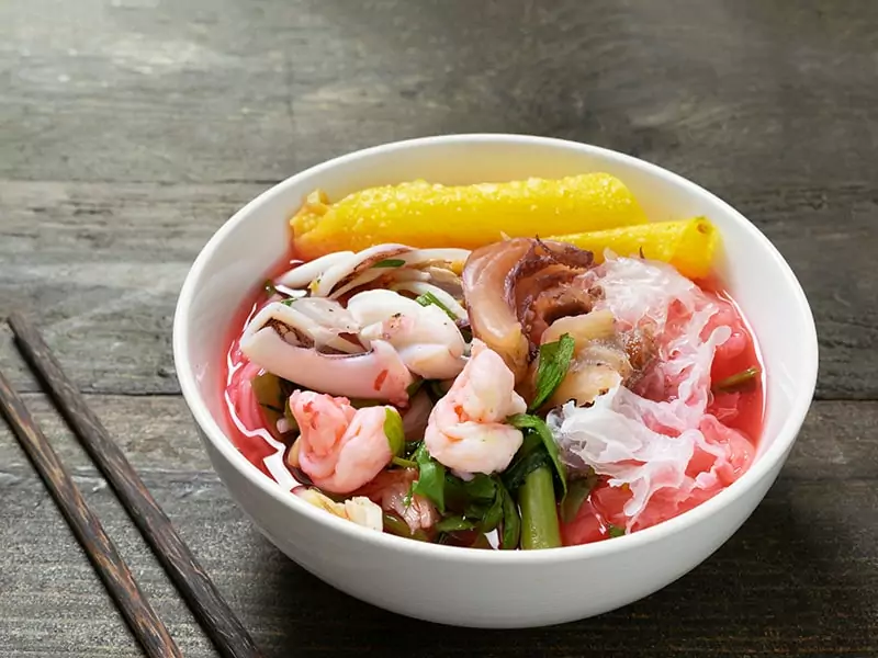 Pink Noodle Soup