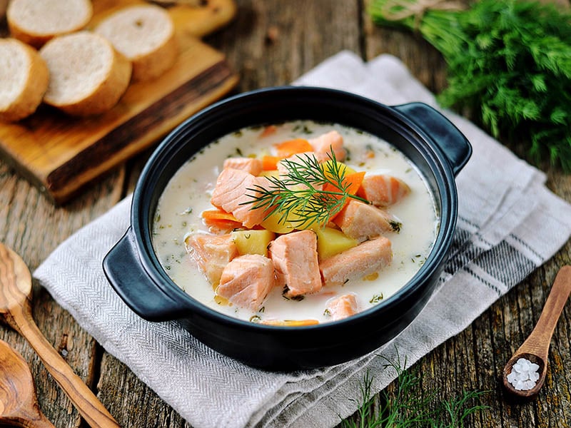 Salmon Soup With Cream