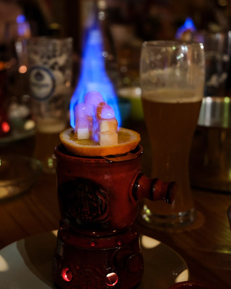 Feuerzangenbowle On Fire Burning Sugar