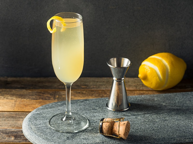French 75 Cocktail Lemon
