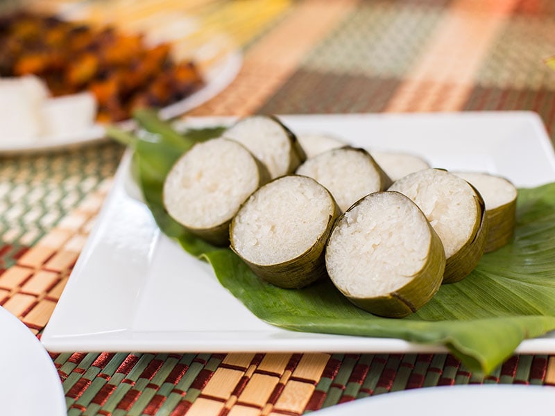 Lemang On Plate Bow