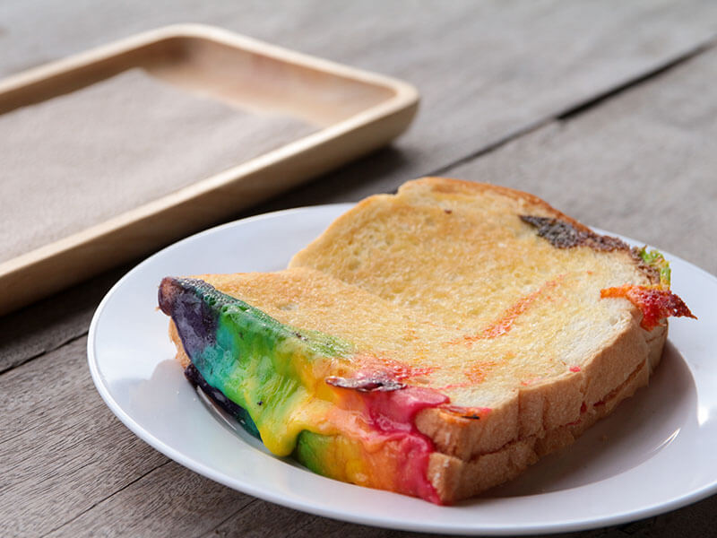 Rainbow Cheese Sandwich