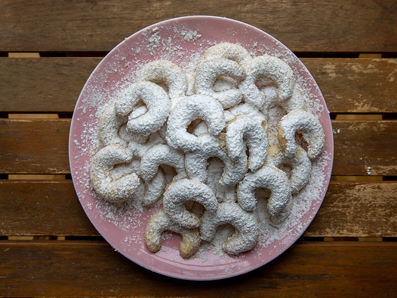 Vanilla Crescent Biscuits