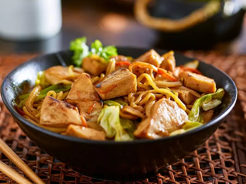 Yakisoba Stir Fried Wheat Flour Noodles