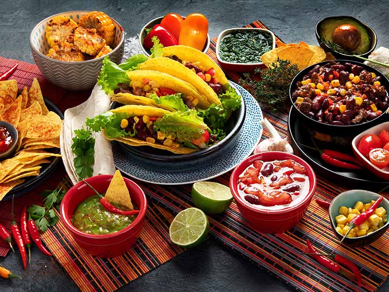 Many Mexican Dishes