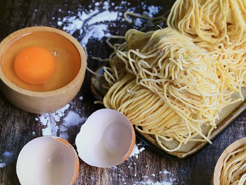 Mì Egg Or Wheat Flour Noodle