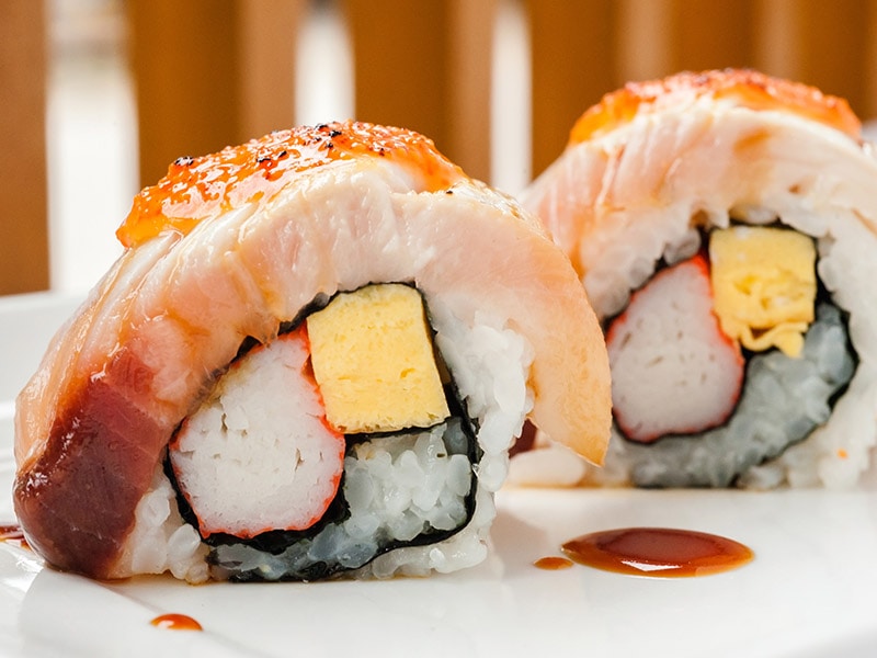 Sushi Rolls With Imitation Crab