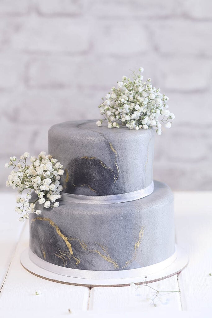 Gray Wedding Cake