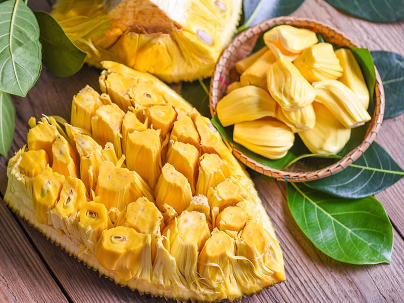 Jackfruit On Wooden Basket