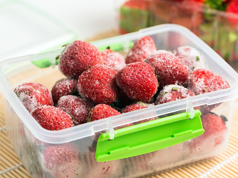 Strawberry In Freezer