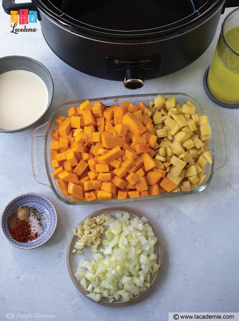 Chop The Potatoes Onions And Garlic