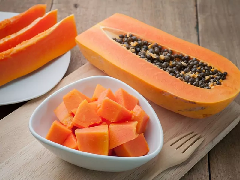 Cut Papaya