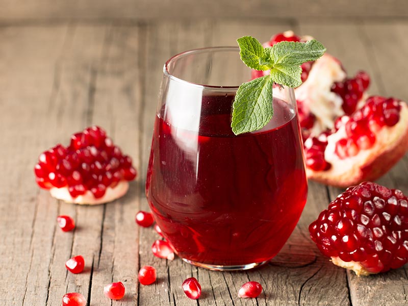 Drinking Pomegranate Juice