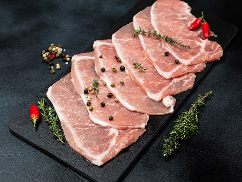 Raw Sliced Pork