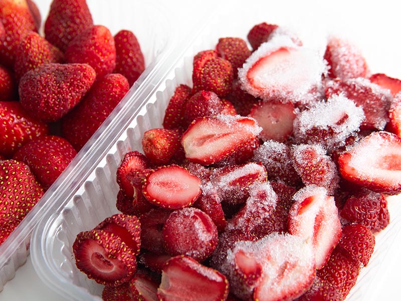Refrigerate Cut Strawberries