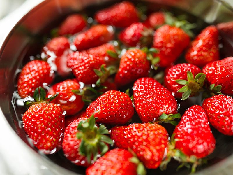 Salt Reduce Strawberries